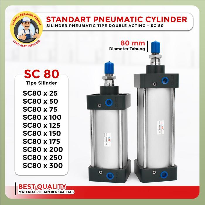 Jual Cylinder Pneumatic Sc 80 Pneumatik Standard Type Sc80 | Shopee ...