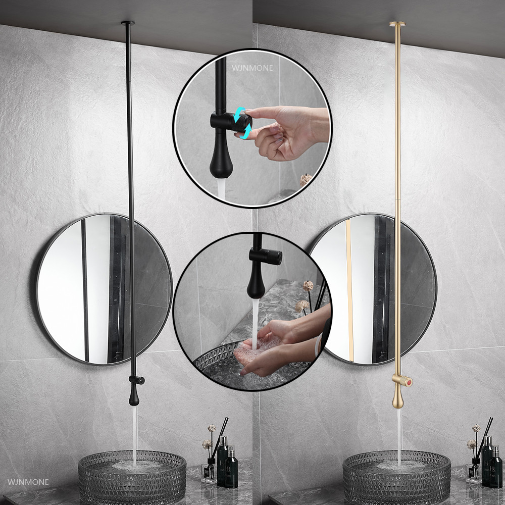 Jual Water Drop Hanging Bathroom Faucet Ceiling Mixer Taps Washbasin ...