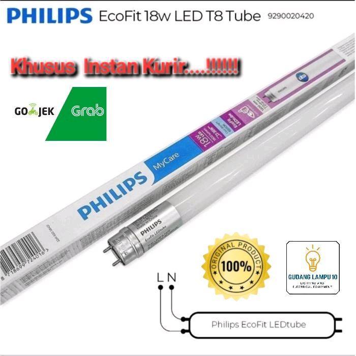 Jual Lampu TL T8 LED Philips Ecofit 18 Watt 120 cm | Shopee Indonesia