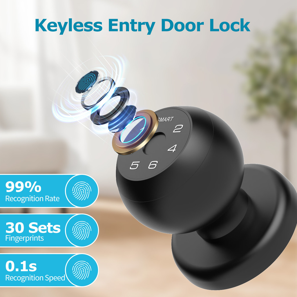 Jual Viladepot Smart Lock Fingerprint Door Lock App Control Passcode ...