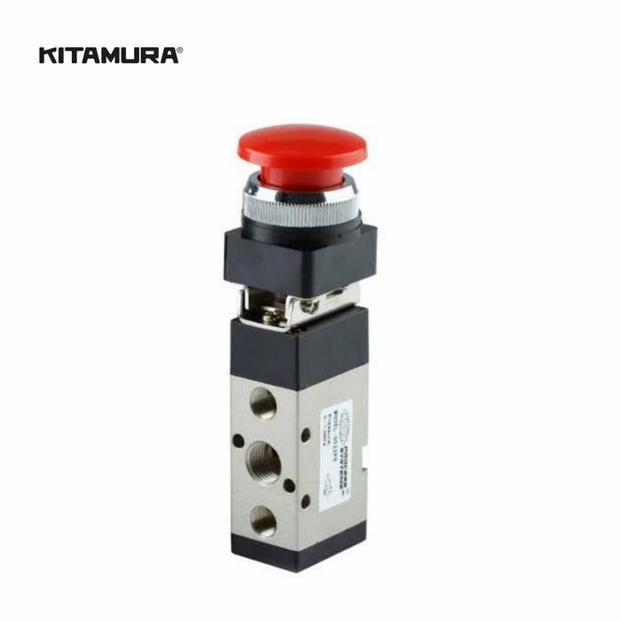 Jual Mechanical Valve Push Lock Pneumatic 5/2 1/4