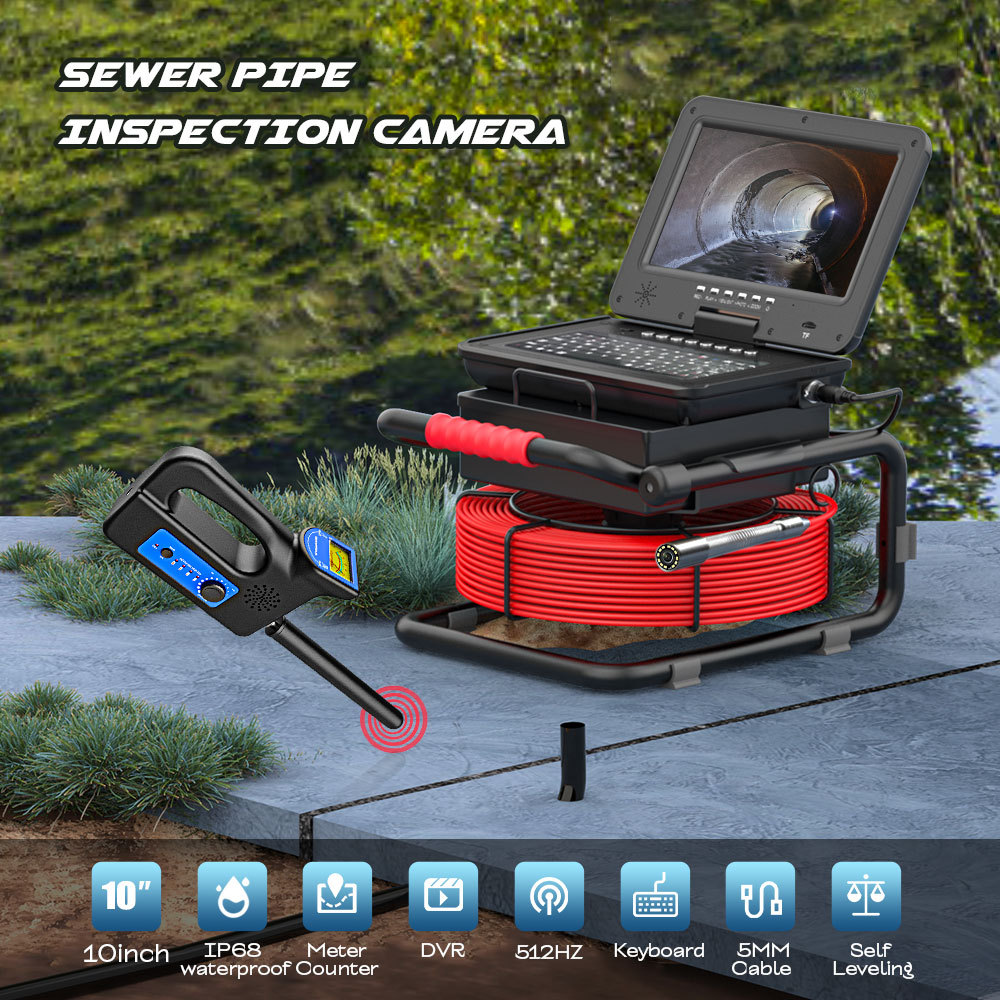 Jual FLASH SALE Sewer Pipe Inspection Camera 10 In 1080P Screen Pipe ...