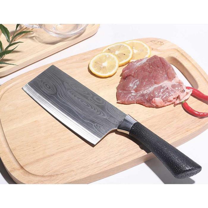 Jual Pisau Dapur Meat Daging Chef Damascus Pattern Cleaver Knife 7 Inch ...