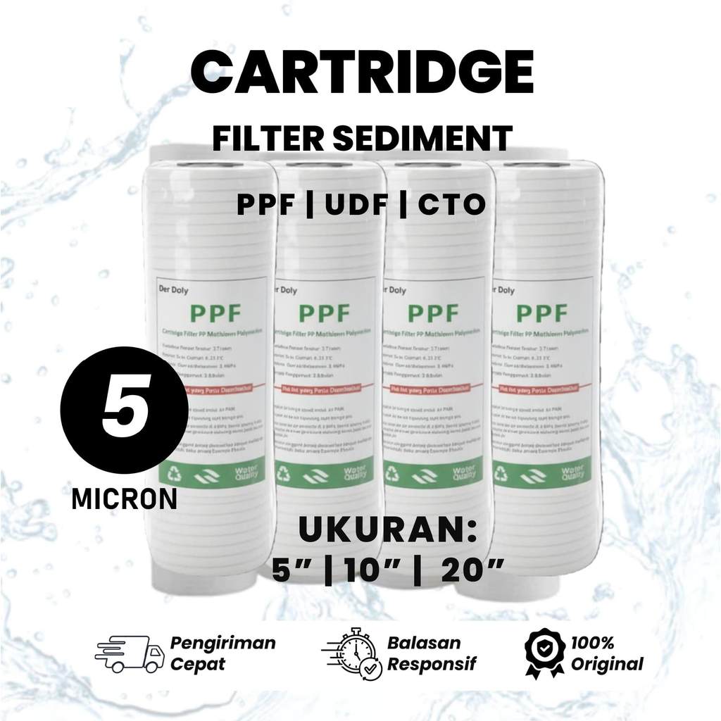 Jual Cartridge Filter Air / Filter Sedimen 10 inch NANO - 5 Micron ...
