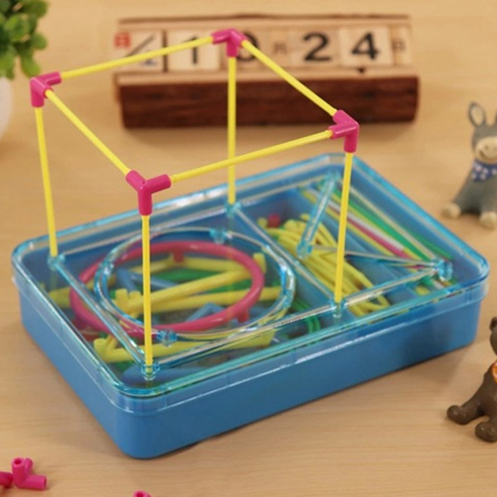 Jual Box Of DIY 3D Geometric Model Kid Math Educational Toy- Geometry ...