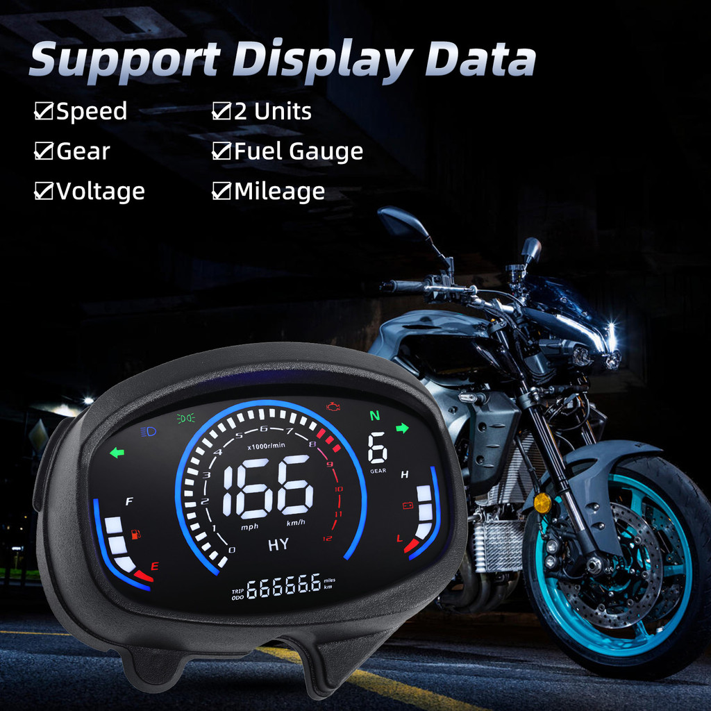 Jual New Digital Motorcycle Meter Speedometer Odometer Dashboard Speed ...