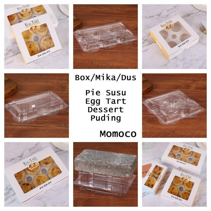 Jual Thebest- Box Egg Tart Mini Cake Box Kotak Kue Pie Susu Dus Kue Egg ...