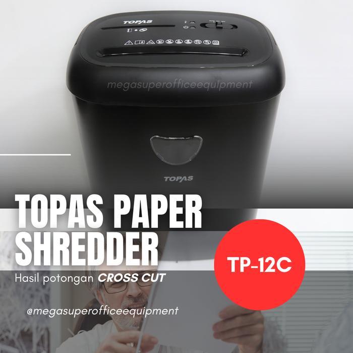 Jual Office Paper Shredder TP12C Mesin Penghancur Kertas Topas TP-12C ...