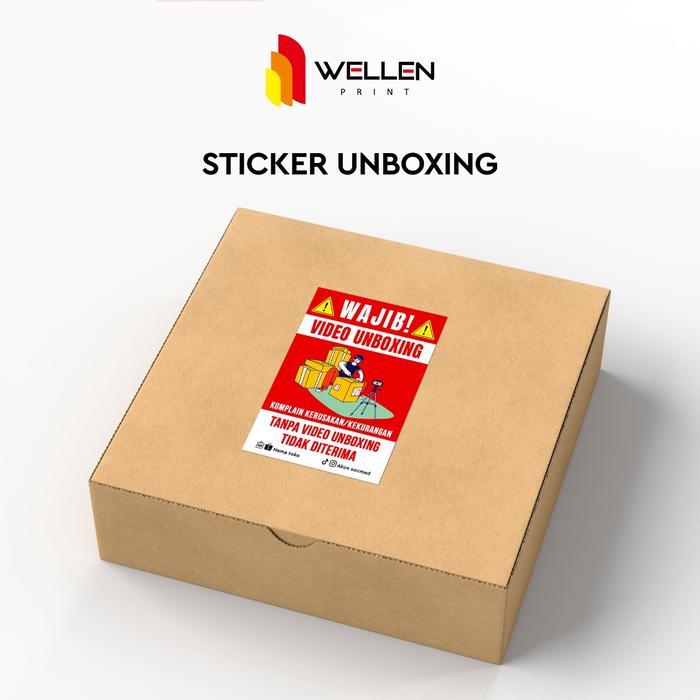 Jual Sticker Video Unboxing / Cetak Stiker Label Pengiriman Online Shop ...