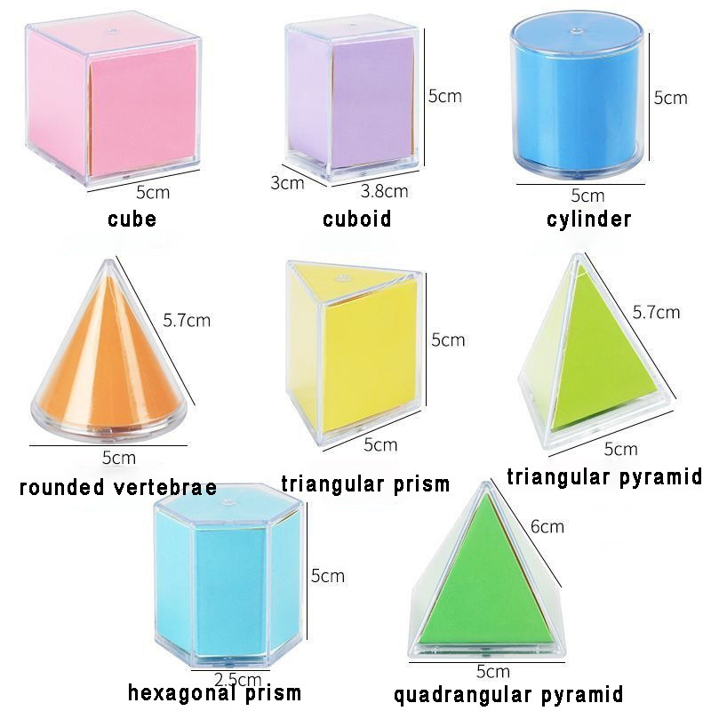 Jual Montessori Math Transparent 3D Shape Geometry Learning Toy Parish ...