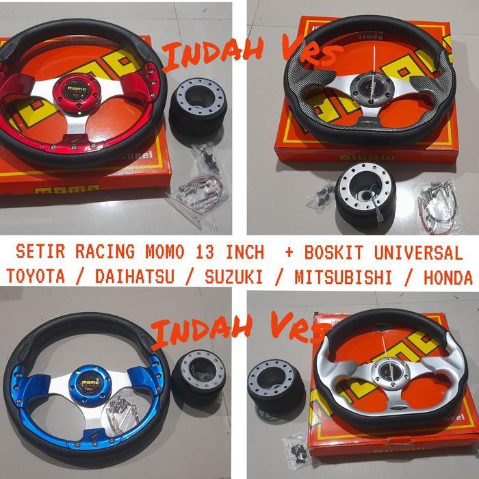 Jual Setir Racing Momo 13 Cm + Boskit Universal Toyota Suzuki Honda ...