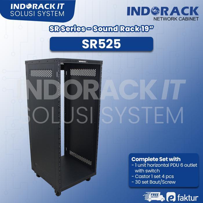 Jual Rack Audio Sound System 25U Depth 550mm SR525 Rak Sound Rack ...