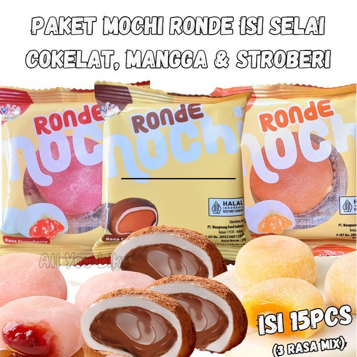 Jual Mochi Ronde Isi Selai Paket 15pcs Mix Rasa Cokelat, Mangga ...