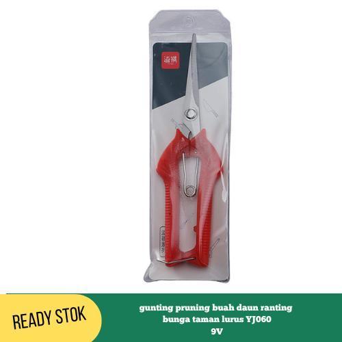 Jual Gunting Pruning Buah Daun Ranting Bunga Taman Lurus 9V | Shopee ...