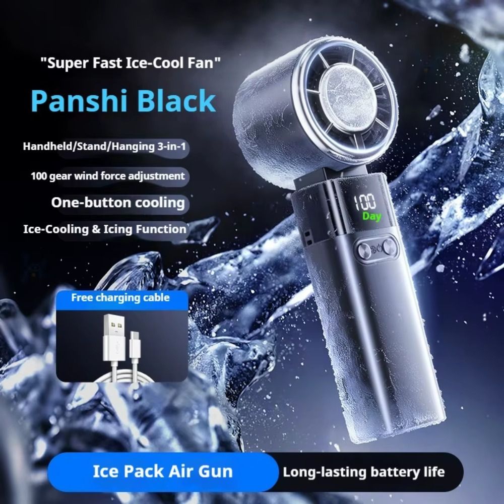 Jual Bladeless Design Handheld Mini Fan Foldable 100 Gear Wind Portable ...