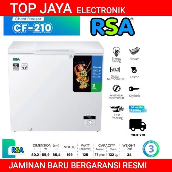 Jual CHEST FREZER RSA 200 LITER/BOX FREZEER RSA 200 LITER BERGARANSI ...