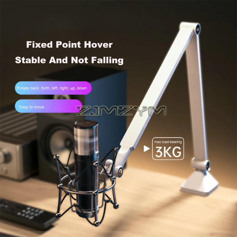 Jual Mic Arm Stand Adjustable Desktop Metal Scissor Desk Mounted 360 ...