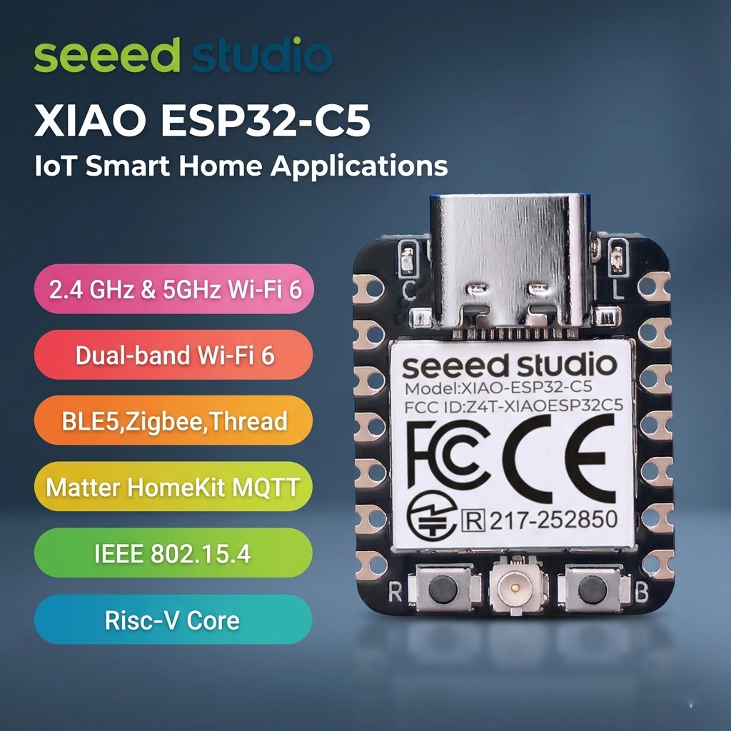 Jual 5GHz ESP32 C5 Seeed Studio XIAO ESP32C5 2.4GHz Wi-Fi 6 Module Dev ...