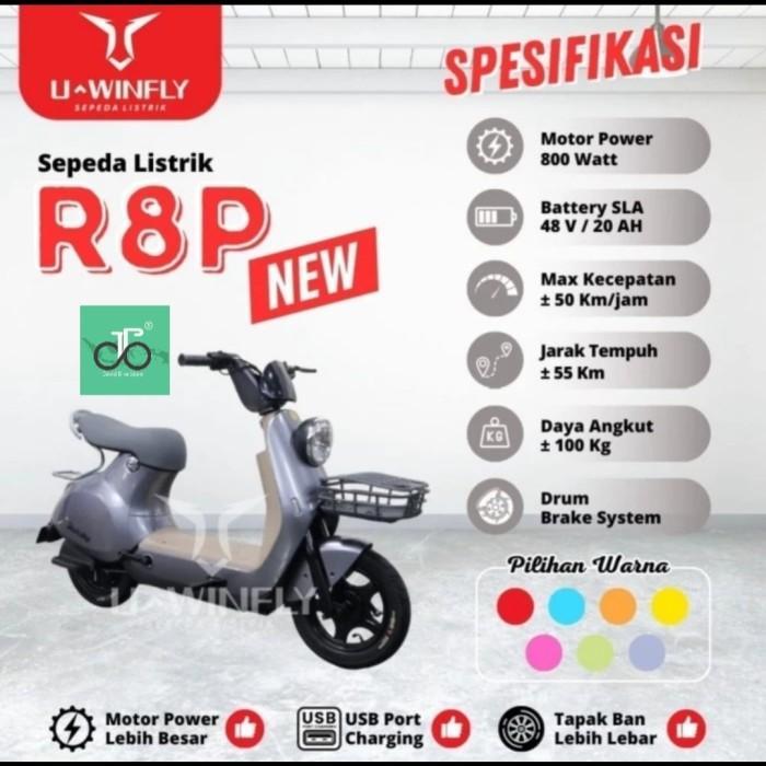 Jual Sepeda listrik Uwinfly R8P 20ah TERBARU R8-P (Redfish 8 Pro) R-8P ...