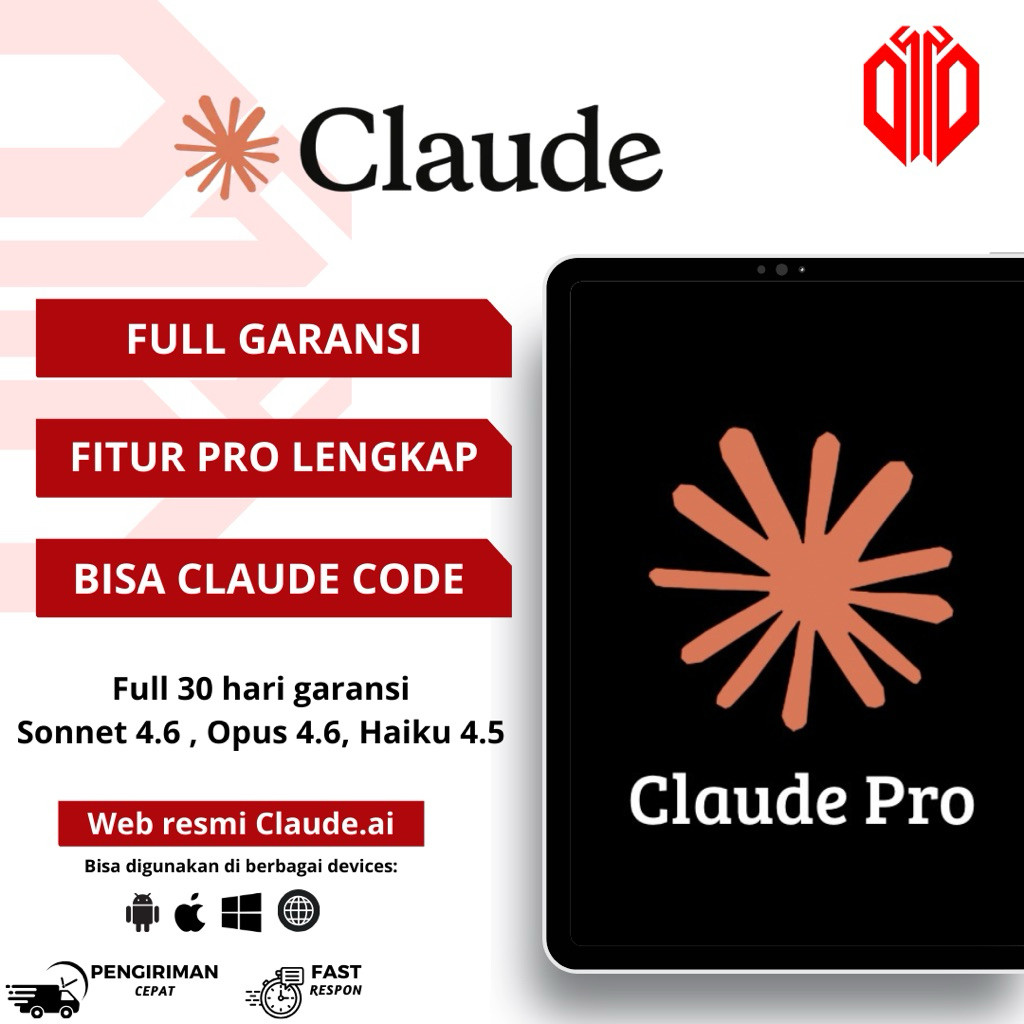 CLAUDE AI PRO [1 BULAN] Premium All Feature Unggulan 2026 | Garansi Pro | Software AI - Murah Meriah