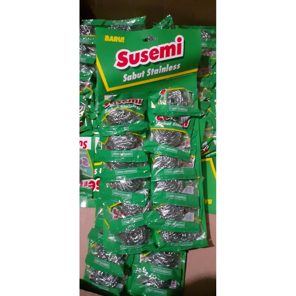 Jual 12 pcs SUSEMI Sabut kawat, sabut cuci piring, kawat cuci | Shopee ...