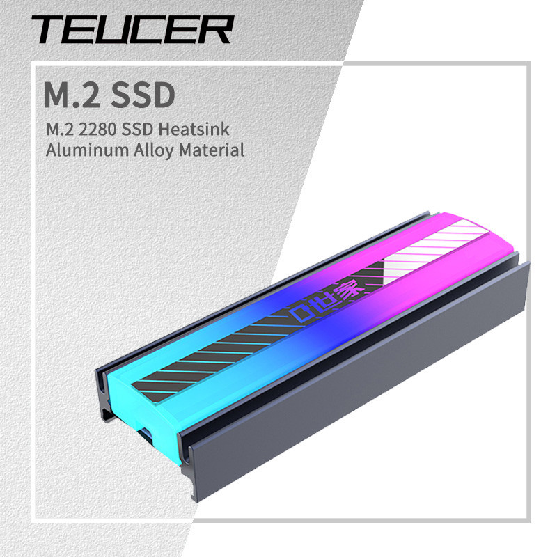 Jual TEUCER M.2 NVME SSD Heatsink 5V 3Pin ARGB Colored Lights 2280 ...