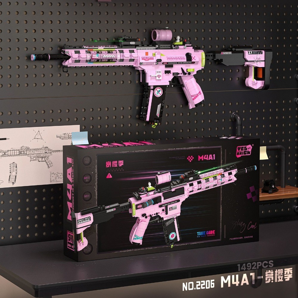 Jual MOC Military MP5 KSV M4A1 ARP-9 Submachine Gun Model Building ...