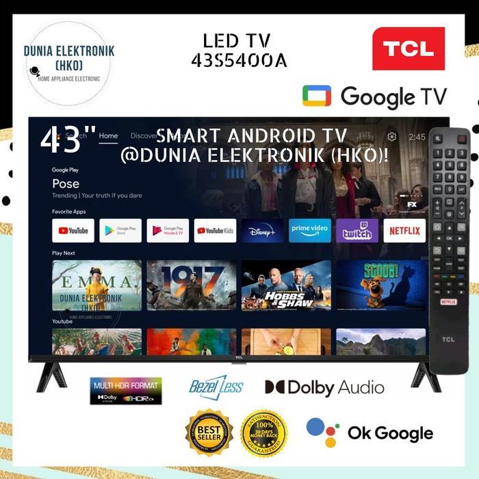 Jual TCL 43S5400A 43 Inch | Android TV 43 Inch FHD Bezel Less TCL ...