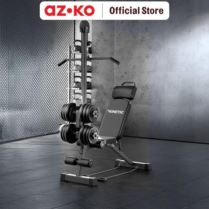 Jual AZKO Kinetic Multifunction Bench Dengan Pulley - Hitam Bench Press ...