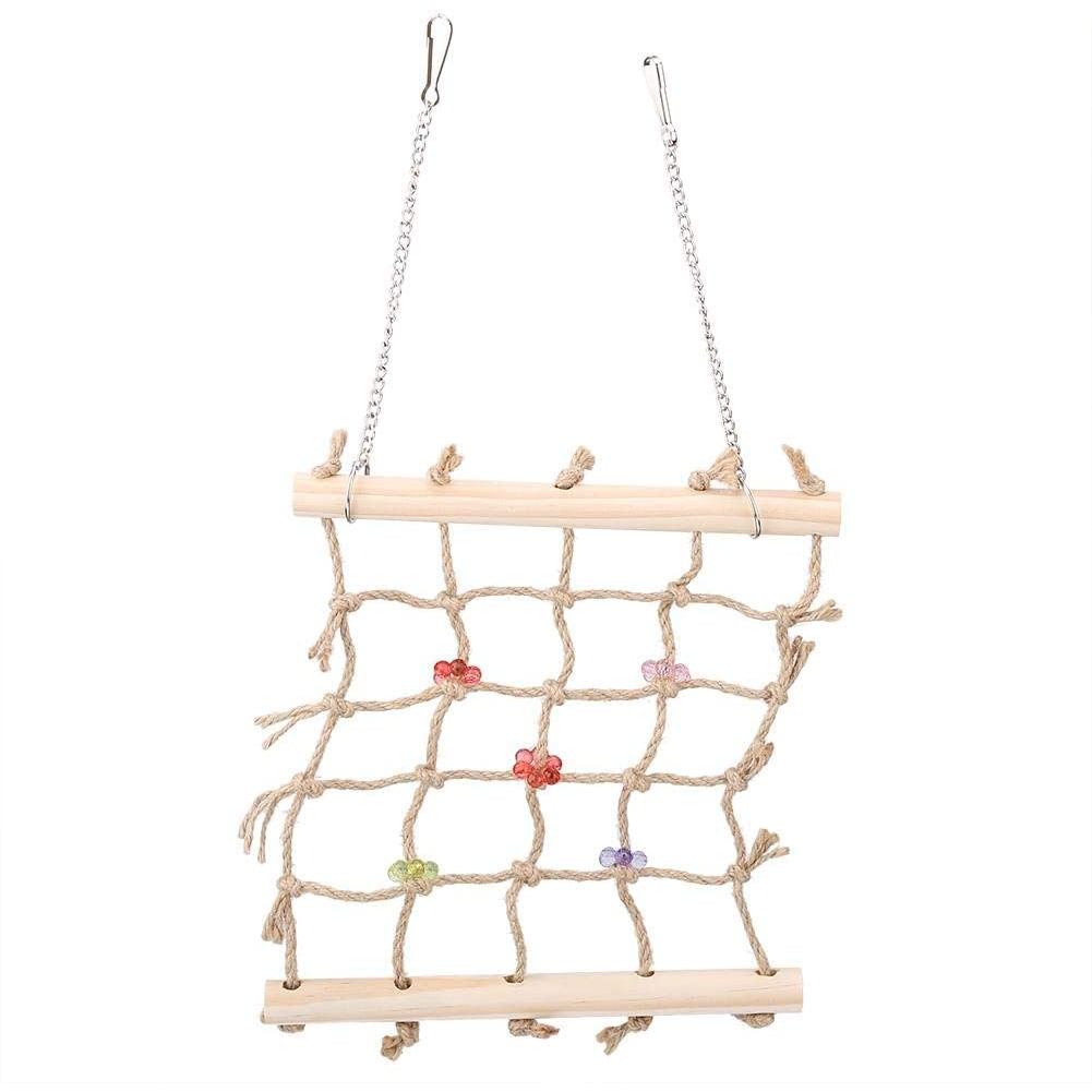 Jual Bird Chew Toy Wooden Hanging Climbing Ladder Pet Parrot Climbing ...