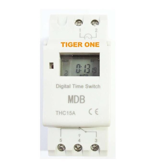 Jual NEW SERIES MCB TIMER DIGITAL, TIMER SWITCH THC15A, PANEL LAMPU ...