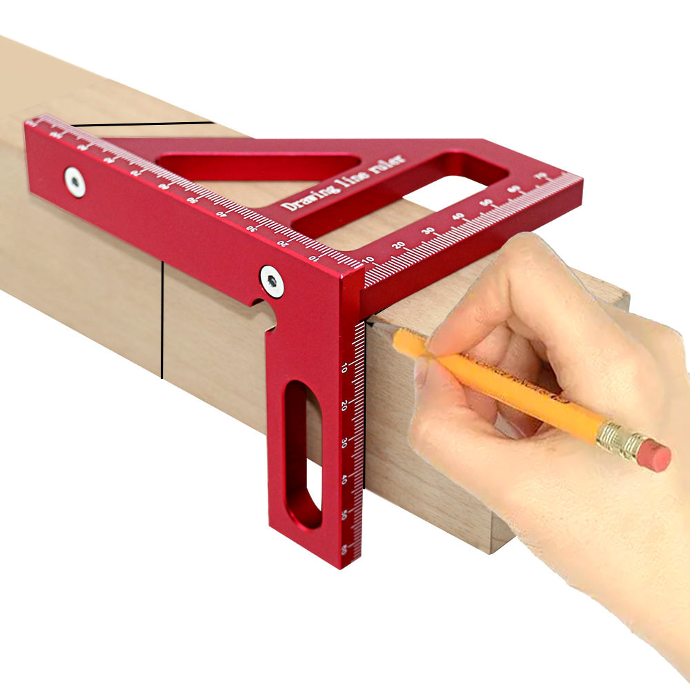 Jual Carpenter Square -Woodworking Square Protractor Aluminum Miter ...