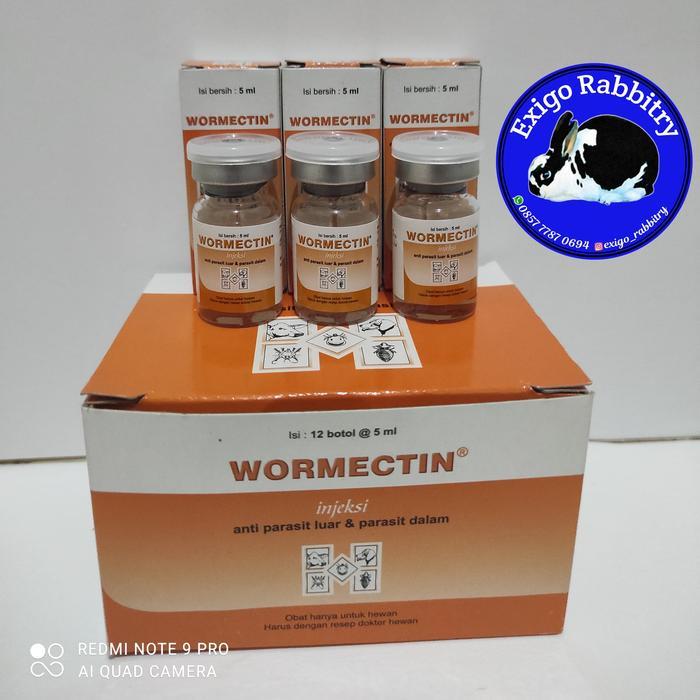 Jual Wormectin 5 Ml + Bonus Suntikan, Obat Scabies Ampuh Utk Kelinci ...