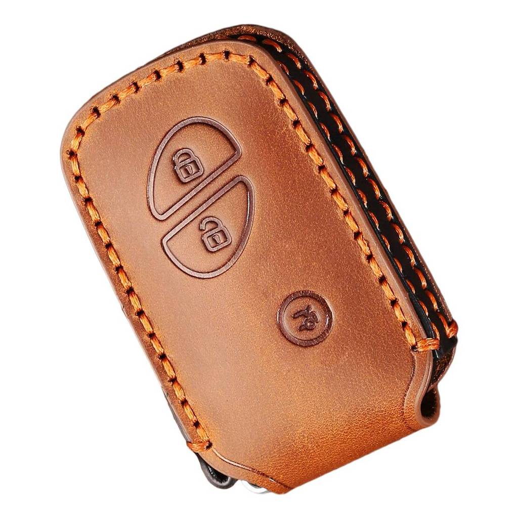 Jual 3 BUTTONS REMOTE KEY FOB CASE COVER BAG BROWN LEATHER FIT FOR ...