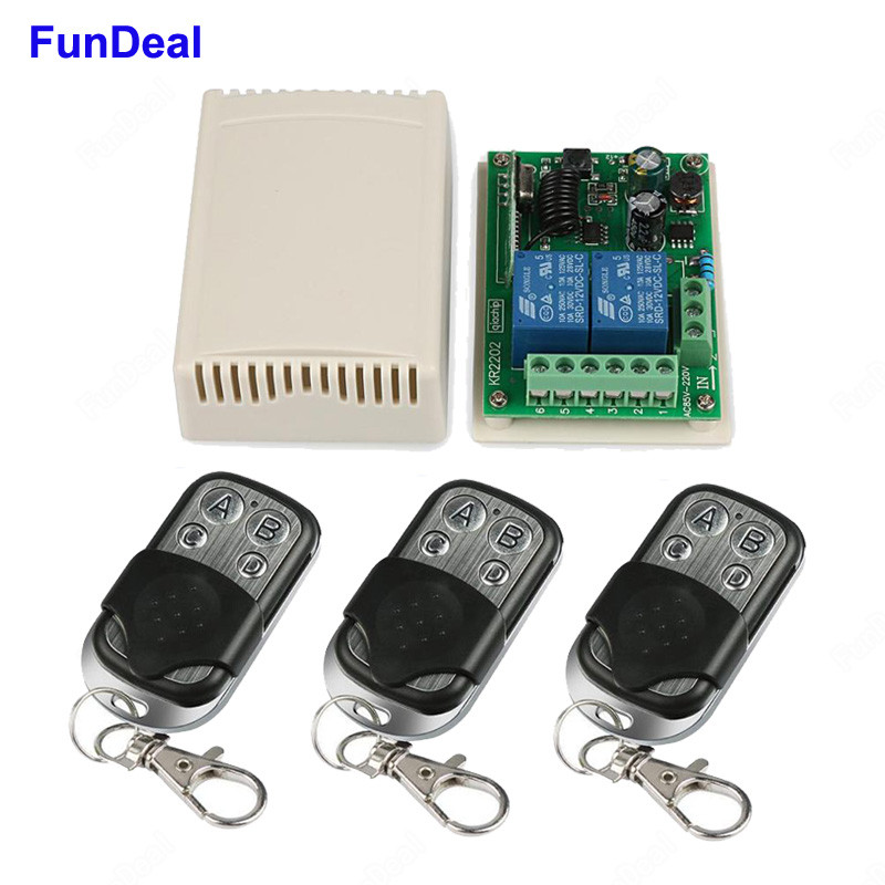 Jual 433Mhz Universal Wireless Remote Control Light Switch AC 250V 110V ...