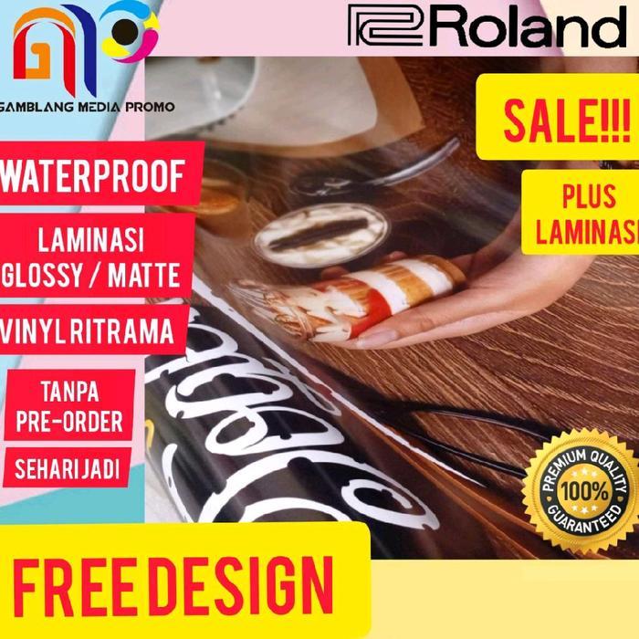 Jual Cetak Sticker Vinyl Ritrama Meteran Laminasi Waterproof | Shopee ...