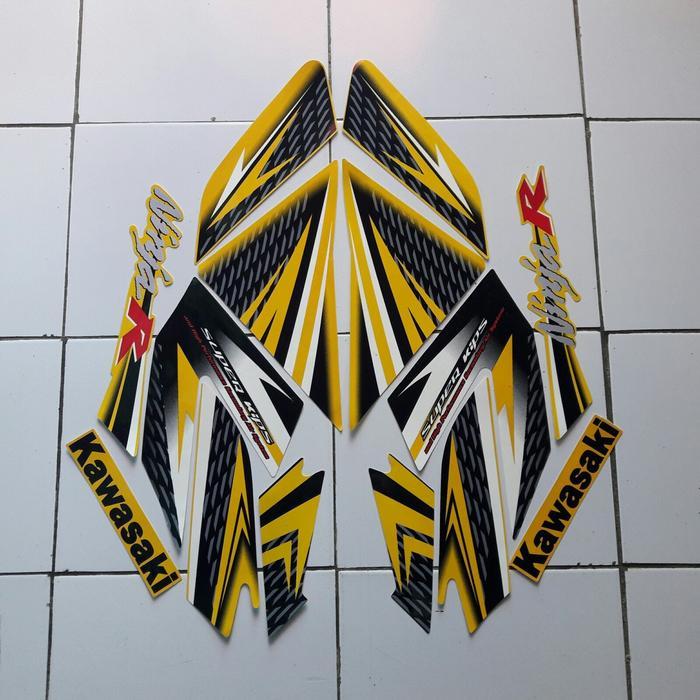 Jual stiker striping body motor ninja r 2013 kuning | Shopee Indonesia