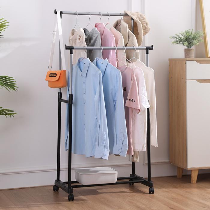 Jual SALE DOUBLE ROD RACK Gantung 2 Lapis Rak Baju Serbaguna Gantung ...