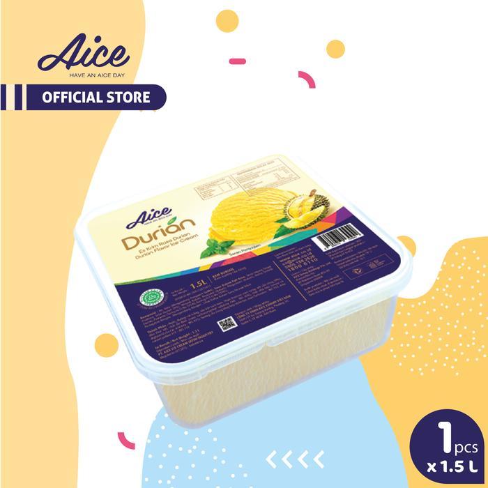 Jual ap1q- Aice Ice Cream Durian 1.5L Es Krim Isi 1 Pcs Eskrim Rasa ...