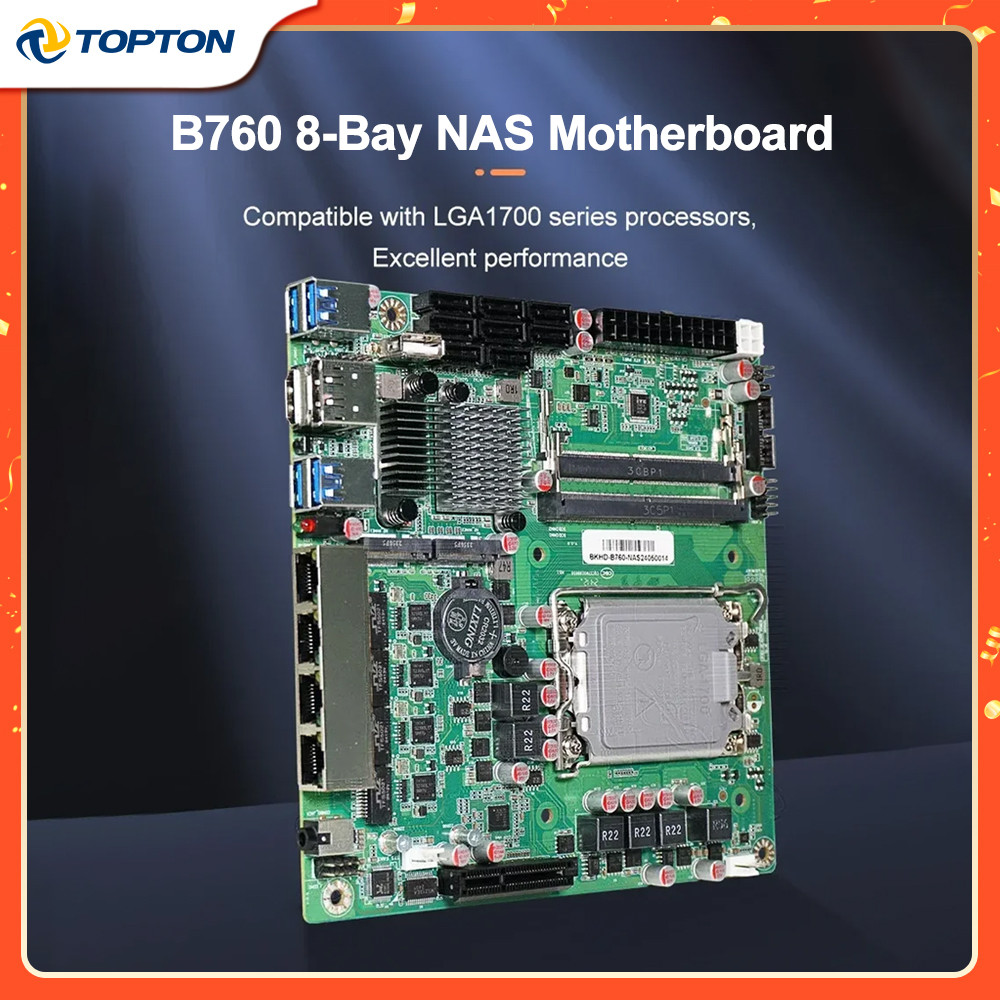 Jual B760 8-Bay NAS Motherboard Intel 12-14th Gen LGA1700 8*SATA 2*NVMe ...
