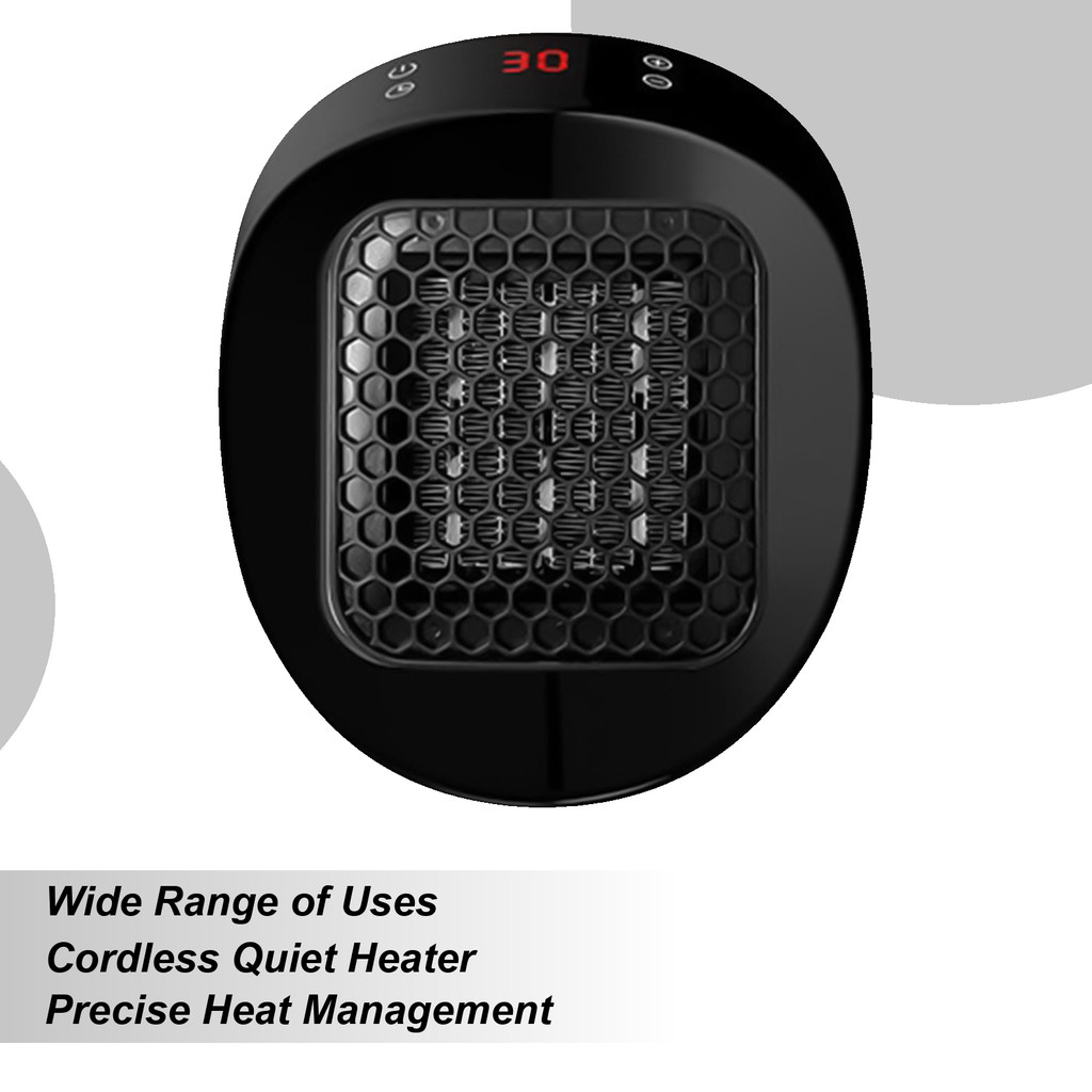 Jual Small Space Heater Plug In LED Display Heat Fan With Remote Wall ...