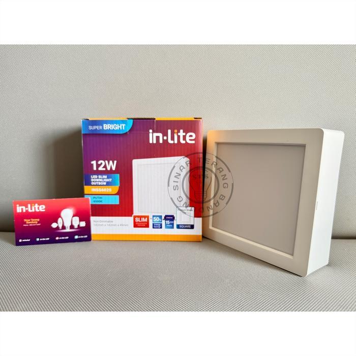 Jual luxp- Lampu Led Inlite Slim Downlight Outbow Tempel Kotak 12 Watt ...