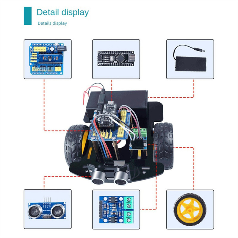 Jual Aa84 Car Smart Robot Diy Electronic Kit Smart Car Robot Kit ...