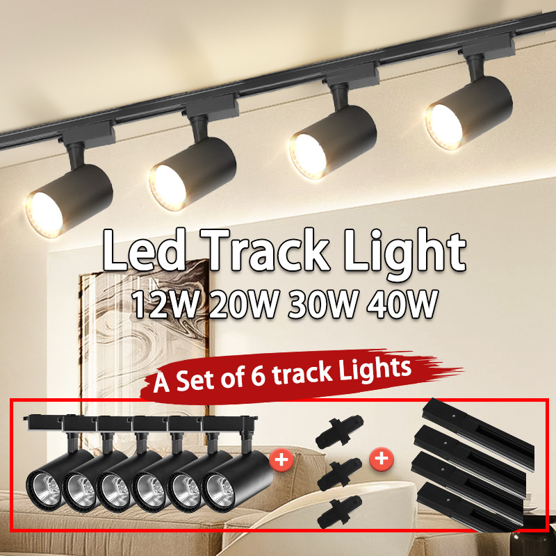 Jual LED Track Light Set Rail Spot Led Light Spotlight Ceiling Lamp ...