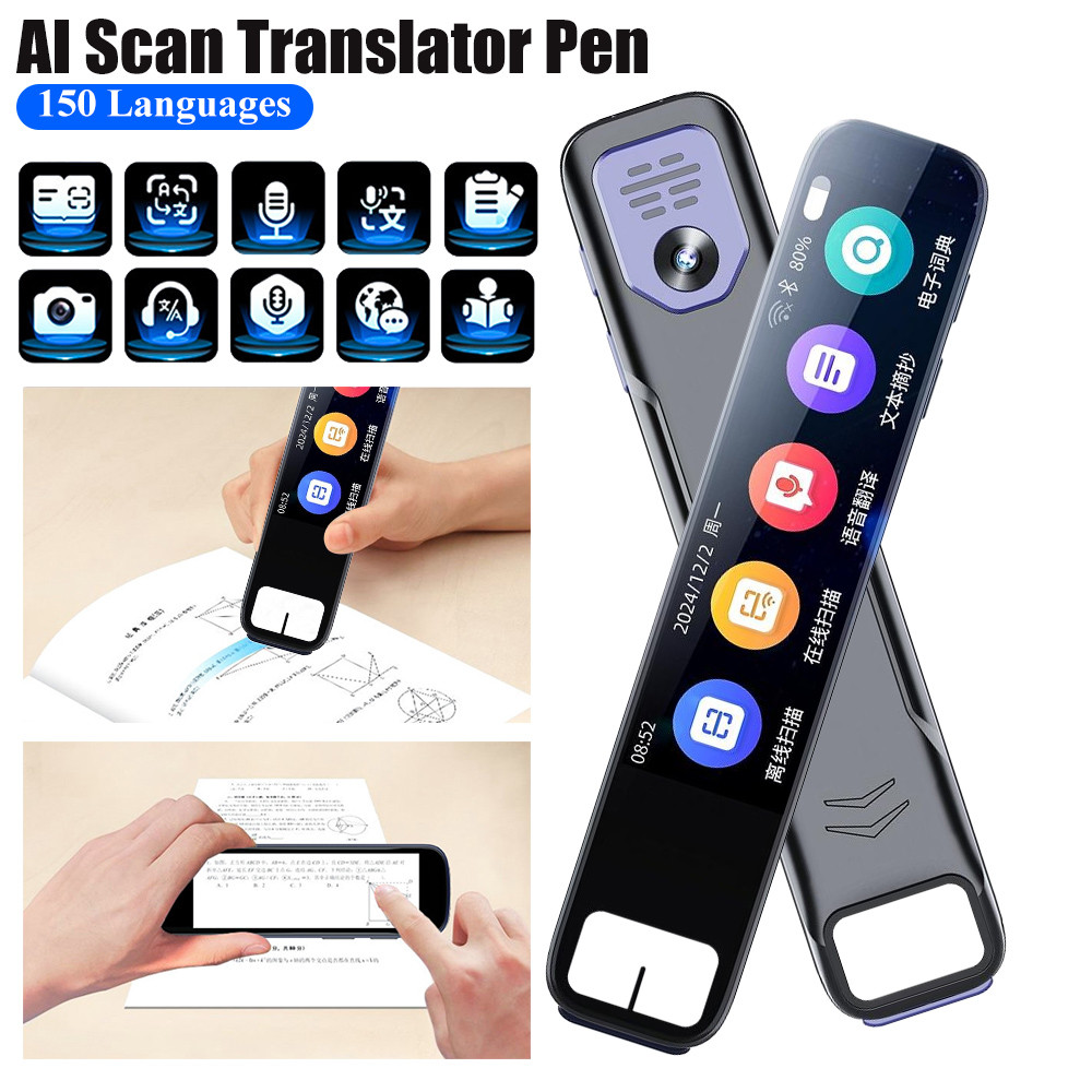 Jual 2025 AI Translation Pen Smart Scan Translator Pen 150 Languages ...