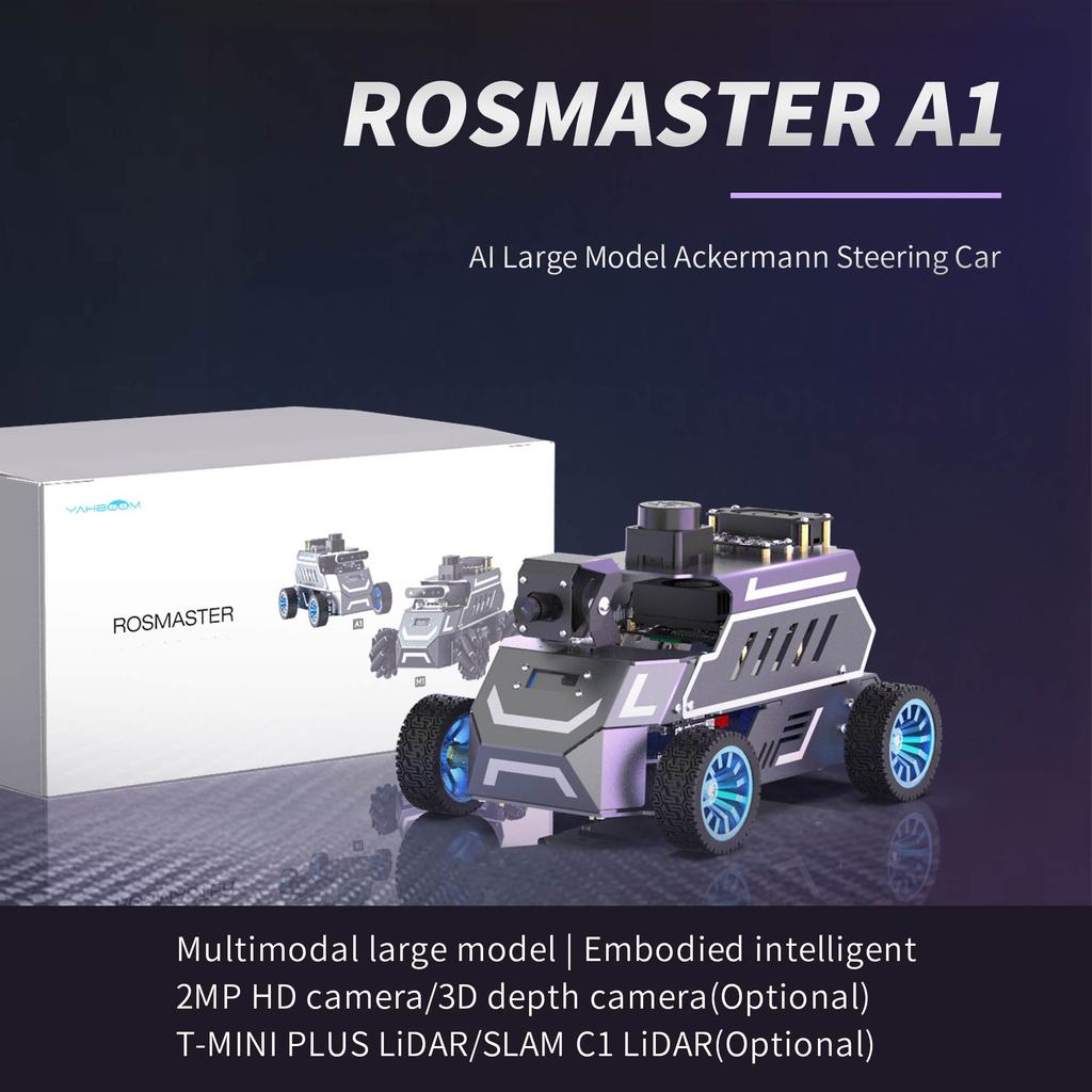 Jual Yahboom ROSMASTER A1 AI Large Model ROS2 Robot Smart Car Kit ...