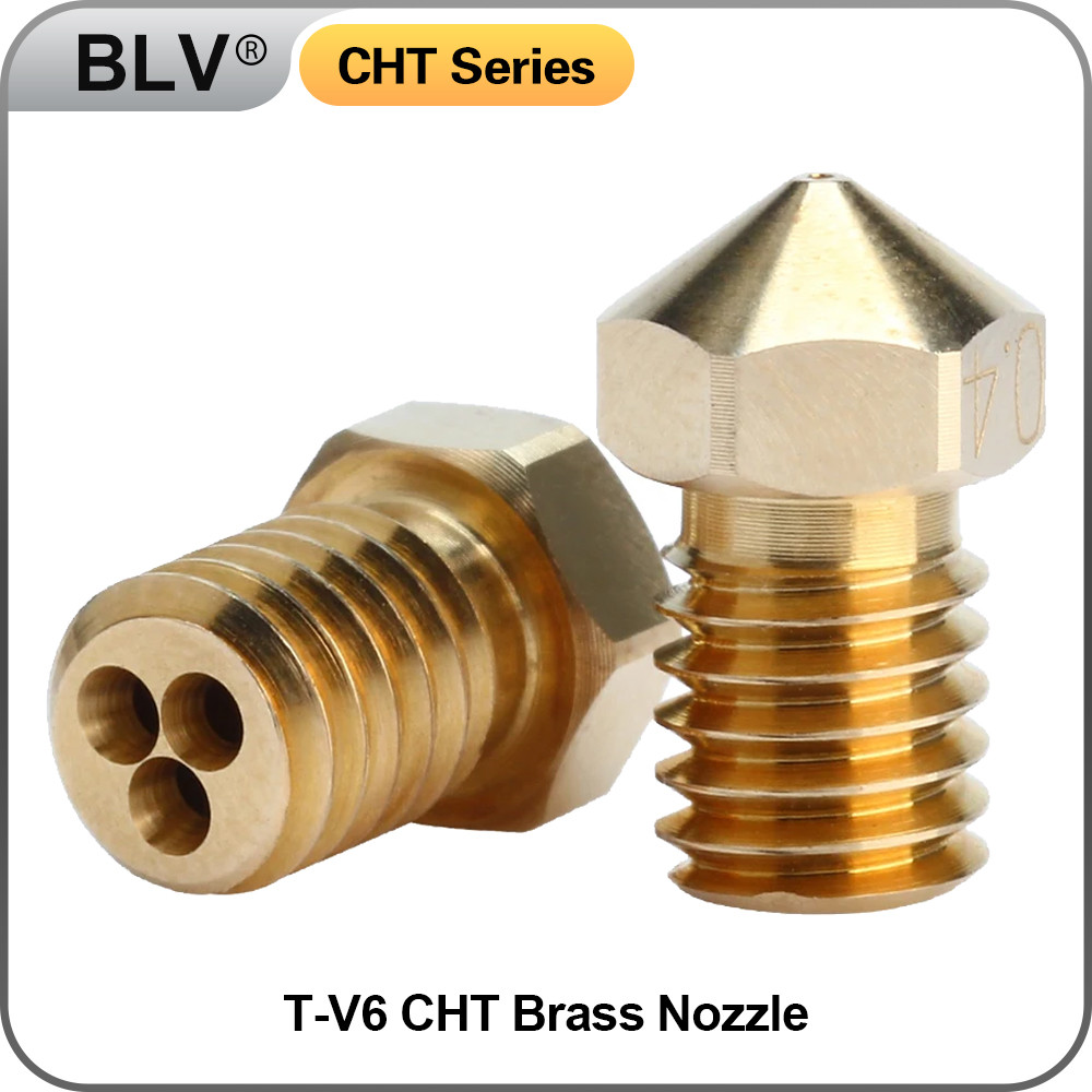 Jual BLV T-V6 CHT Brass Nozzle Thread M6 For V6 HOTEND For V6 Heater ...