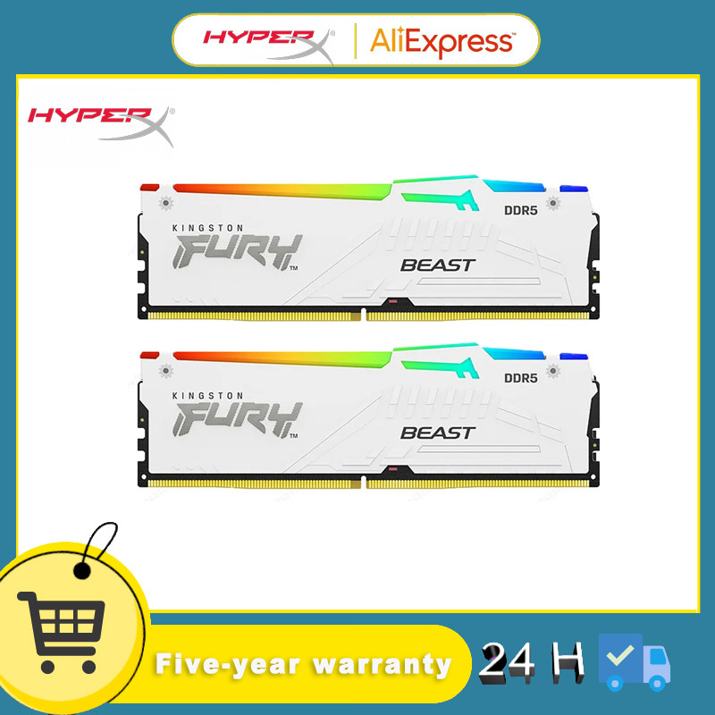 Jual Hyperx FURY Beast DDR5 RGB White AMD EXPO 16GB 32GB 5200 5600 6000 ...