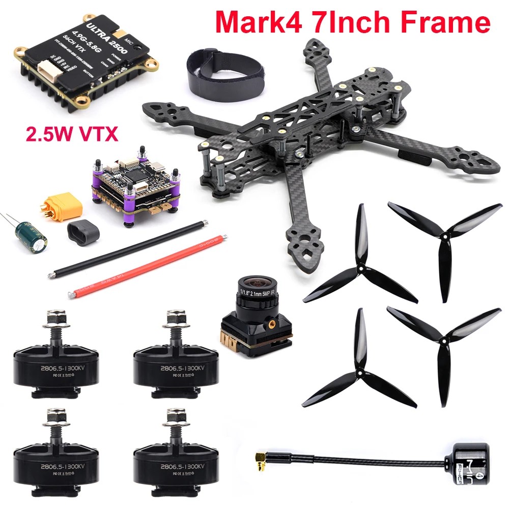 Jual Mark4 7Inch 295Mm Carbon Fiber Frame F4 F405 Flight Control 60A ...