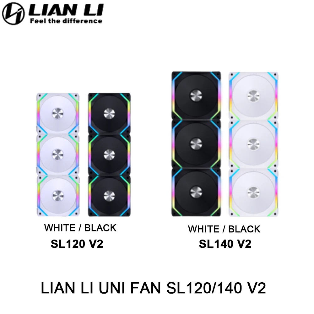 Jual LIAN LI UNI FAN SL120V2 SL140V2 ARGB Cableless Reverse Blade Fan ...